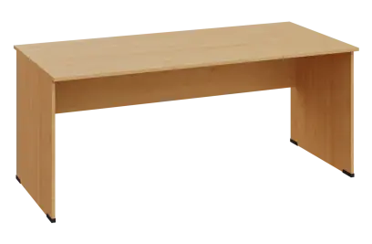 EPL 28 - 18 stůl kancelářský, dřevěná podnož, deska 25 mm, široký 1800 mm, javor horský